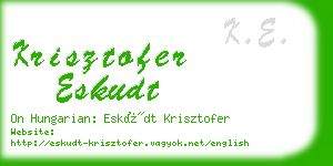 krisztofer eskudt business card